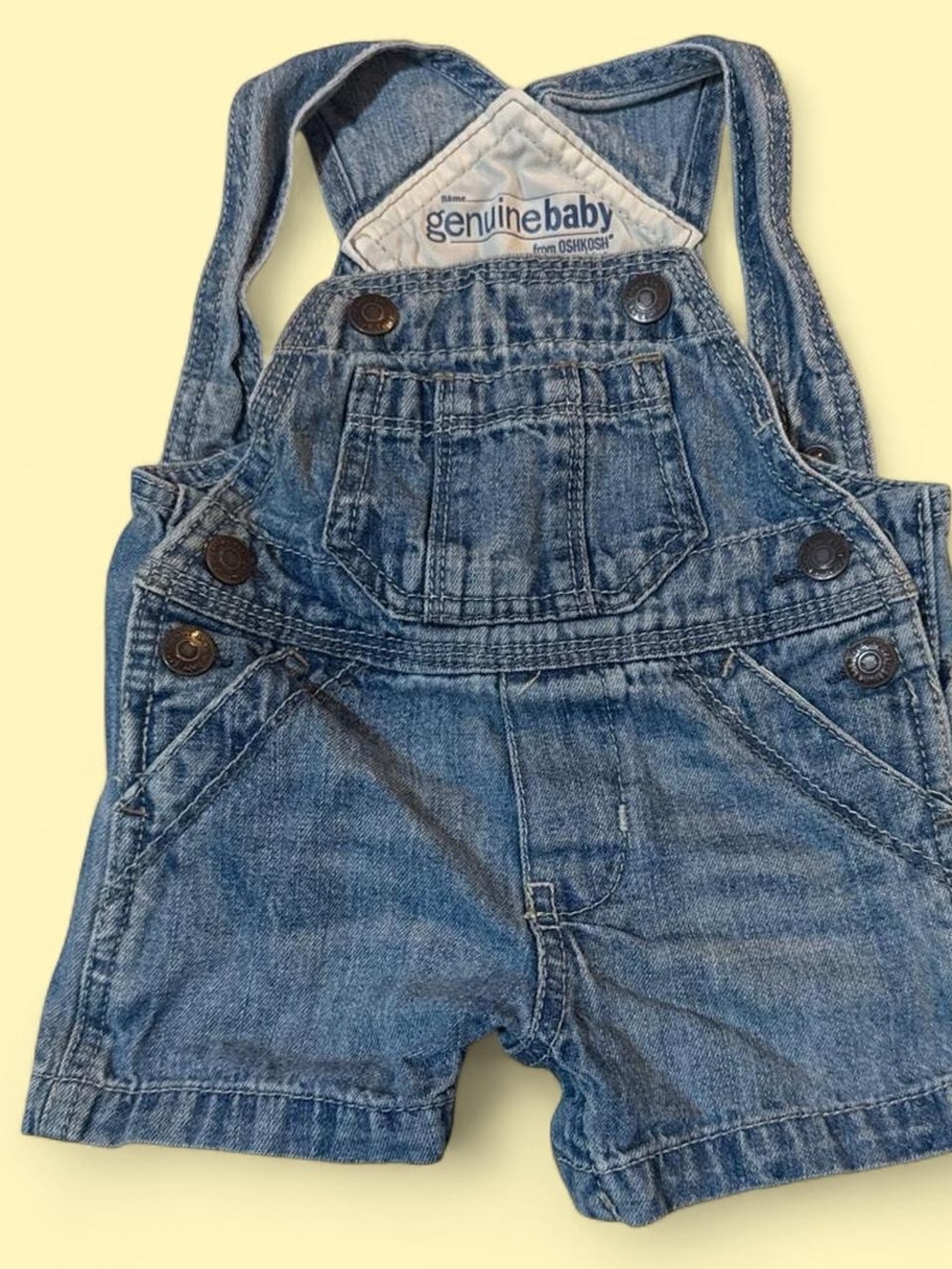 Genuine Baby by OshKosh Blue Denim Shortall Overalls